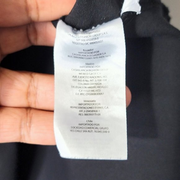 A/X Armani Exchange Black Ruffle Bottom Quarter Sleeve Fitted Dress Size XS - Picture 4 of 8